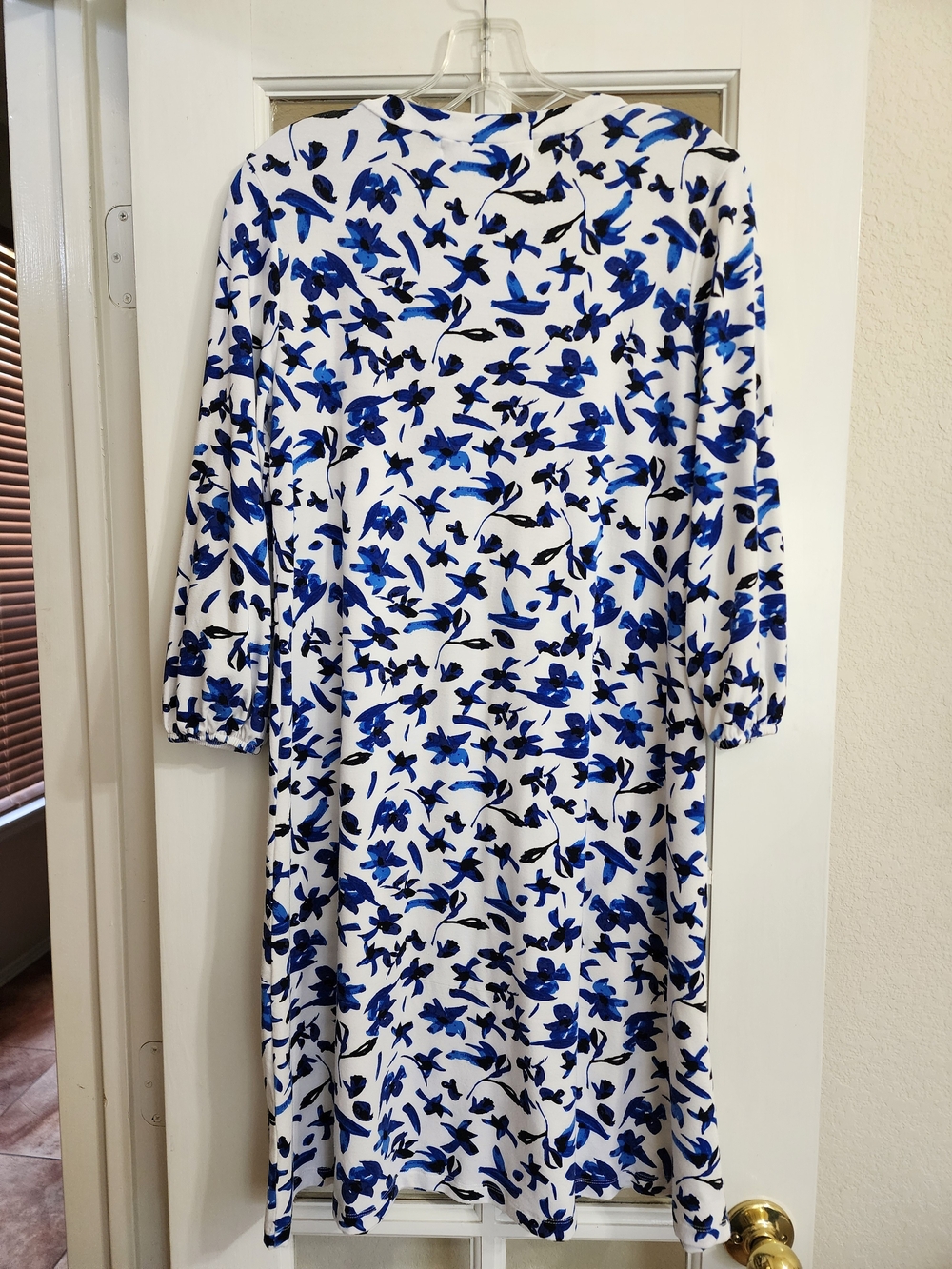 Sonnet James Georgia Play Dress S Blue Floral Tencel 3/4 Sleeve - Picture 4 of 12